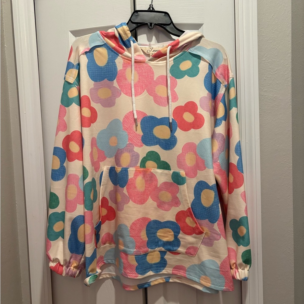 Fun floral hoodie